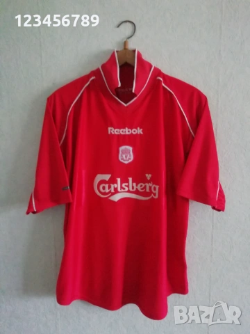 Liverpool #17 Gerrard 2000/2001/2002 Reebok оригинална тениска фланелка екип Ливърпул Джерард , снимка 3 - Тениски - 53231350