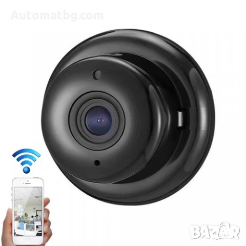 Мини Панорамна Камера Automat - WiFi Camera V380, Бебефон,Черна, снимка 2 - HD камери - 28147521