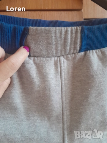 Спортно долнище с лека вата в сиво и синьо, снимка 4 - Спортни екипи - 52423110