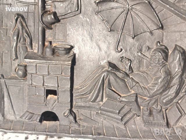 Чугунено пано- картина , снимка 2 - Антикварни и старинни предмети - 51862995