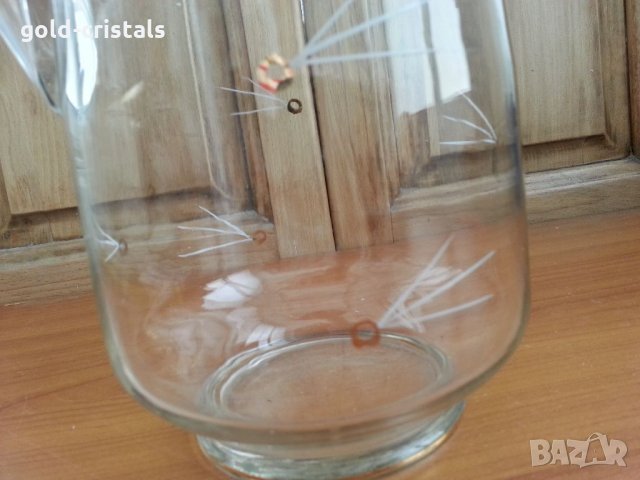 Голяма стъклена кана, снимка 4 - Антикварни и старинни предмети - 33118314