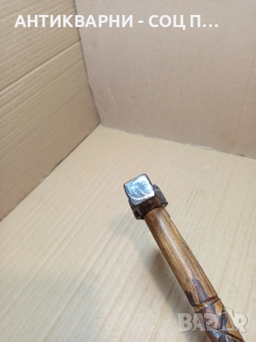 Соц Стар Каменоделски Чук 0.800кг С Дръжка От Дрян НОМЕР 594., снимка 9 - Антикварни и старинни предмети - 53446150