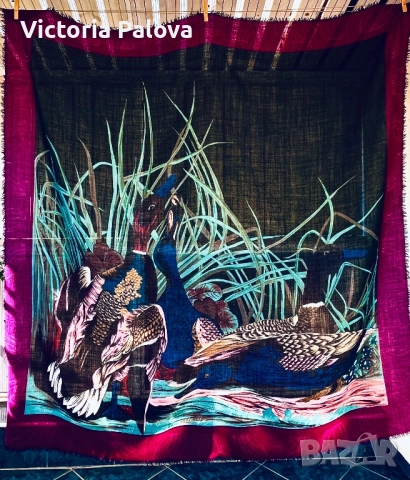 Голям дизайнерски шал - картина тънка вълна, снимка 15 - Шалове - 52905085