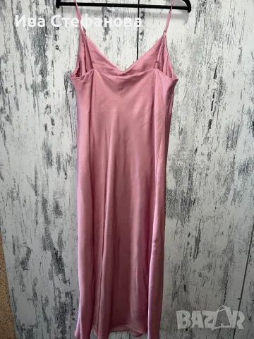 Нова нежна парти коктейлна розова сатен сатенена елегантна рокля Mohito , снимка 9 - Рокли - 50243463