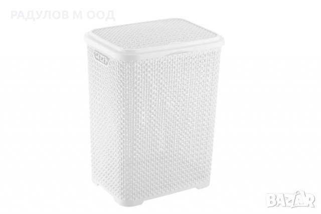 Кош за дрехи с капак квадратен серия Перла 55 lt Bursev / 201559, снимка 2 - Други стоки за дома - 33317696