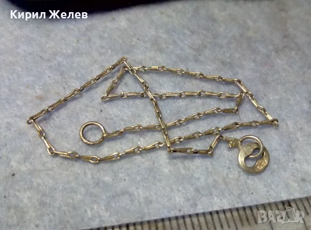 ФИНА СРЕБЪРНА ГРИВНА СРЕБРО 925 с БЯЛА ПОЗЛАТА и НУЖДА от ЗАКОПЧАЛКА 36457, снимка 3 - Гривни - 49551493