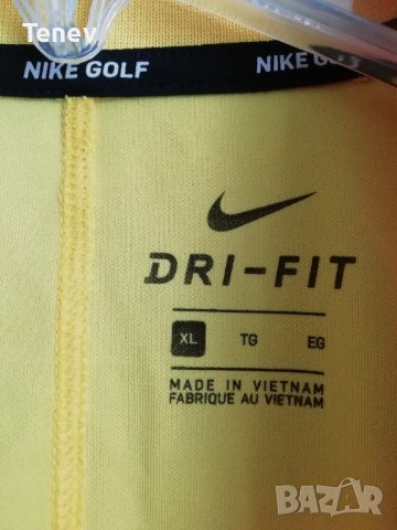 Nike Dri-Fit Golftec XL оригинална мъжка жълта тениска фланелка , снимка 3 - Тениски - 43314711