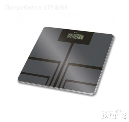 Кантар за тегло дигитален Rosberg, батерия (не е вкл.), LCDекран, 180кг., 2 ГОДИНИ ГАРАНЦИЯ