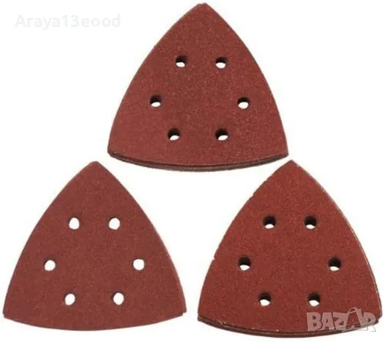 Шкурка с велкро триъгълна 25 броя 105мм Connex - P40, P80, P120, снимка 2 - Други инструменти - 49706624
