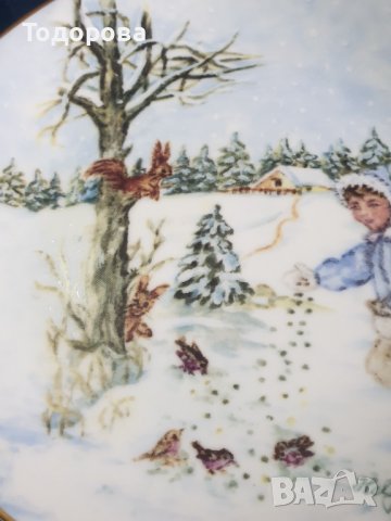 Ръчно рисувана авторска порцеланова чиния за стена, снимка 4 - Антикварни и старинни предмети - 39719093