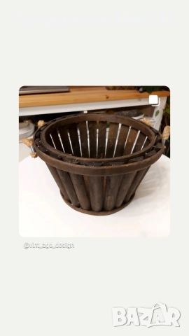 Дървена кашпа 