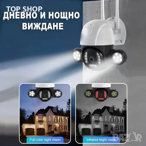 Външна охранителна PTZ WIFI камера, снимка 3 - IP камери - 49226602