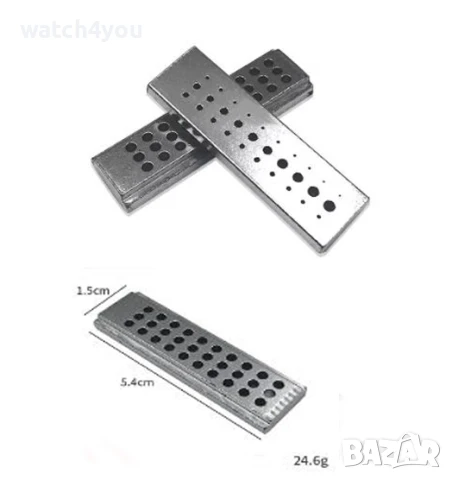 НОВА СТОМАНЕНА ЧАСОВНИКАРСКА, БИЖУТЕРСКА НАКОВАЛНЯ С 30 ДУПКИ.МАЛКА ДУПЧЕНА НАКОВАЛНЯ NAKOVALNQ ANVI, снимка 5 - Други - 48386580