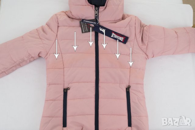 Двулицево дамско в розово и тъмносиньо марка Lonsdale - L, снимка 8 - Якета - 38095186