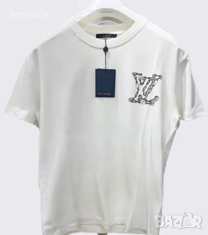 Louis Vuitton бяла мъжка тениска 