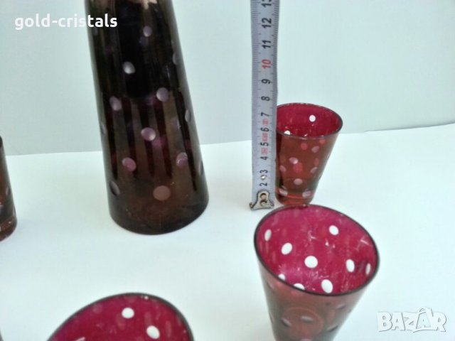 антикварен стъклен сервиз , снимка 5 - Антикварни и старинни предмети - 27588526