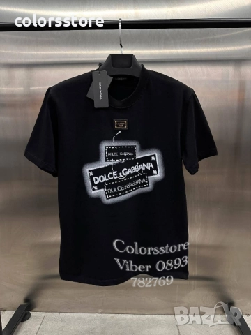 Мъжка Черна тениска D&G/IM98u