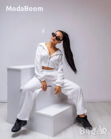 Дамски бял комплект от две части , снимка 3 - Комплекти - 47588197