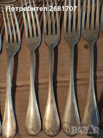 Посребрени вилици, снимка 4 - Антикварни и старинни предмети - 34599279
