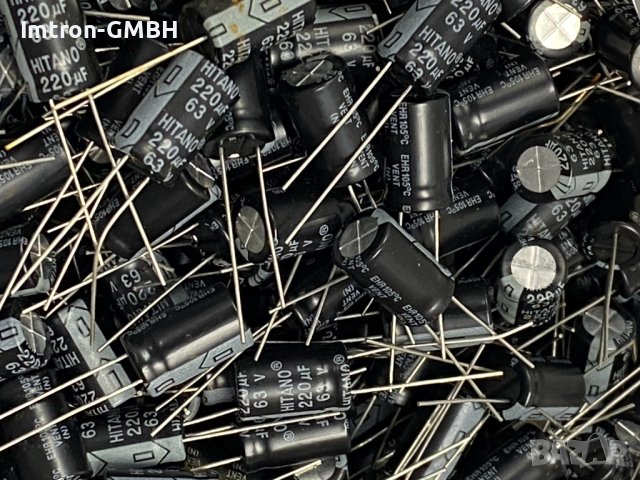 Кондензатор HITANO  220 mF /  63V, снимка 2 - Друга електроника - 43969217