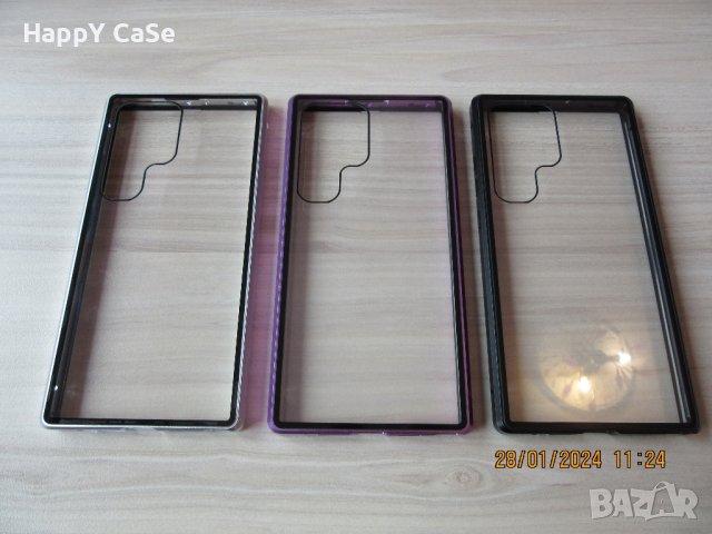 Samsung Galaxy S24 Ultra S24 S24+ / Двоен 360 градуса магнитен кейс калъф, снимка 10 - Калъфи, кейсове - 43855115