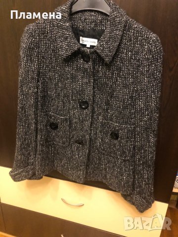 Сако палто черно и бяло М 