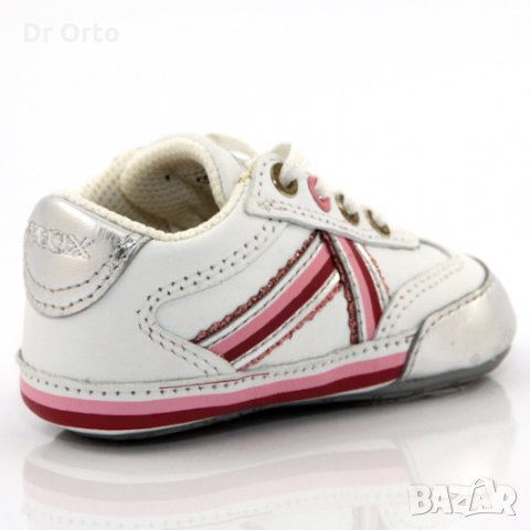 Бебешки обувки GEOX, бели с розово, снимка 3 - Бебешки обувки - 27349887