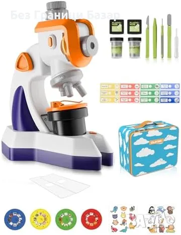 Нов Преносим детски микроскоп с проектор и експериментален комплект