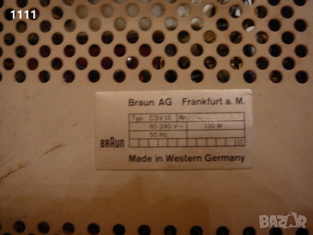 BRAUN CSV-13 ЛАМПОВ, снимка 6 - Ресийвъри, усилватели, смесителни пултове - 35343113
