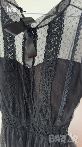 Готическа рокля Wednesday Уенсдей с твърди подплънки Alessa, снимка 3 - Рокли - 51856624