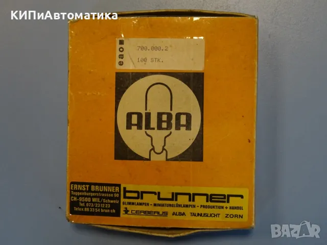 глим лампа Alba Taunuslight T3 1/4 24VDC 50mA balb, снимка 2 - Резервни части за машини - 49727116