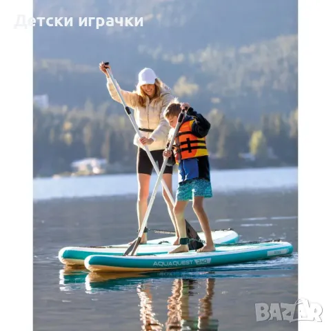 Надуваем SUP борд с гребло INTEX Aqua Quest 320, 302 х 81 х 15 см, падълборд, снимка 16 - Водни спортове - 50394457