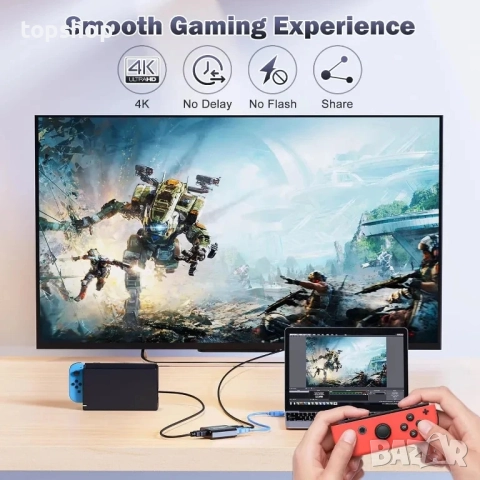 НОВА аудио видео карта за заснемане с микрофон и HDMI изход, 1080p 60fps 4K HDMI, за игри, стрийминг, снимка 9 - Кабели и адаптери - 51572601