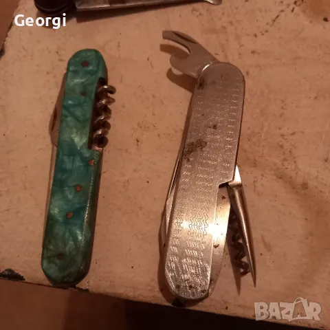 джобни ножове металният е полски Gerlach зеленият български, снимка 6 - Колекции - 49612523