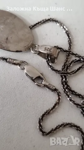Сребърен синджир с висулка 925 Italy , снимка 5 - Колиета, медальони, синджири - 47300225