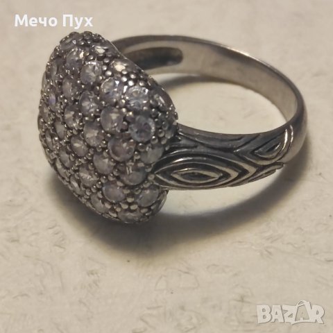 Сребърен пръстен (184), снимка 6 - Пръстени - 43051606