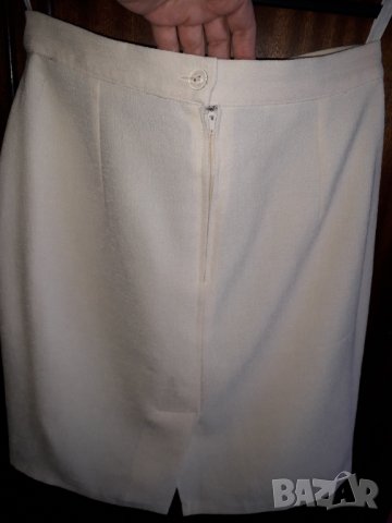 Дамски летен бял костюм къс ръкав от шантунг с подплата, снимка 10 - Костюми - 32874696