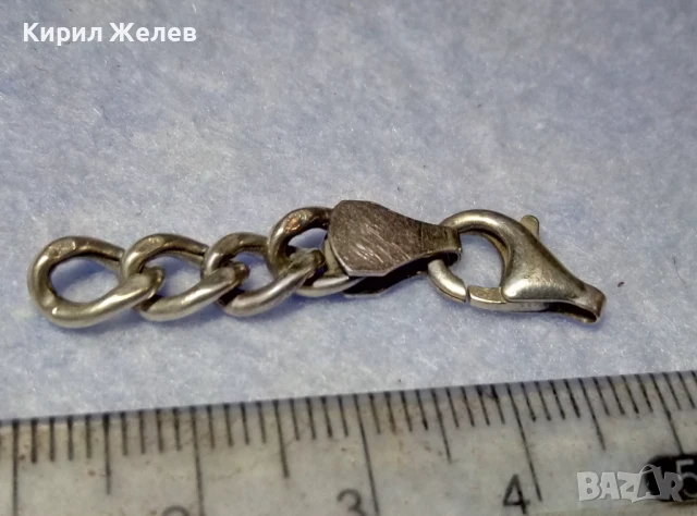 СТАРА СРЕБЪРНА КАРАБИНКА ЗАКОПЧАЛКА За КОЛИЕ ЛАНЕЦ ВЕРИЖКА ГРИВНА СРЕБРО 925 ПРОБА 49327, снимка 8 - Колиета, медальони, синджири - 50510781