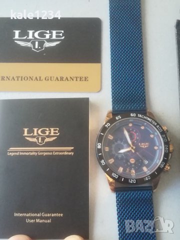 Мъжки часовник LIGE. Масивен модел. , снимка 9 - Мъжки - 38536427