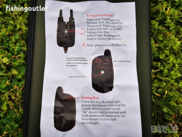 Сигнализатори със станция 4+1 Osako Pro Q5, обхват до 300мт, снимка 6 - Такъми - 40792554