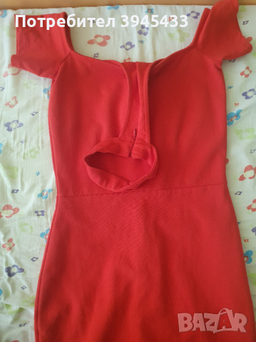Прилепнала червена рокля, снимка 3 - Рокли - 44911492