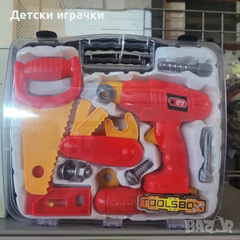 Комплект инструменти в куфар, с винтоверт , снимка 3 - Образователни игри - 48569097