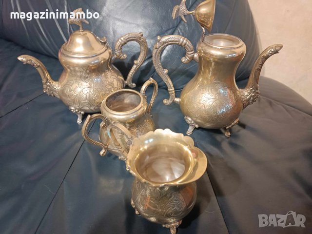 Уникален сервиз от масивен месинг, снимка 4 - Антикварни и старинни предмети - 44002540