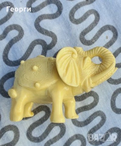 Фигура на слон от кост, снимка 1 - Други ценни предмети - 28174853