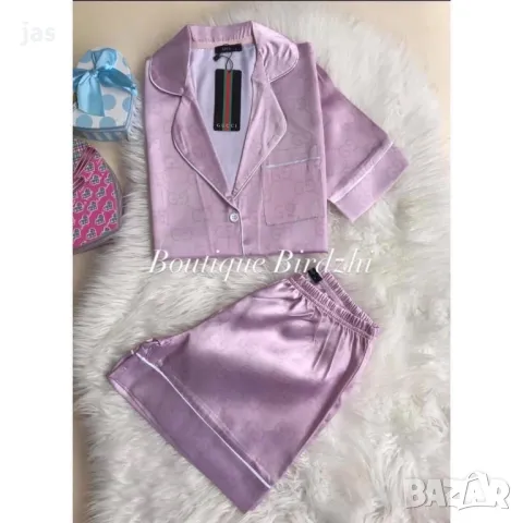 Сатенена пижама Gucci, снимка 2 - Пижами - 49164379
