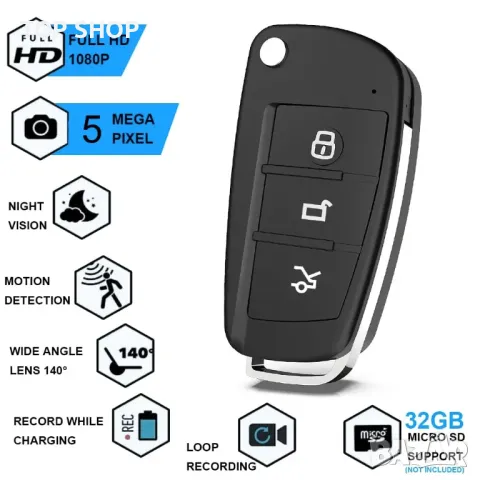 Ключ за кола със скрита камера Okam, снимка 10 - Аналогови камери - 48763681