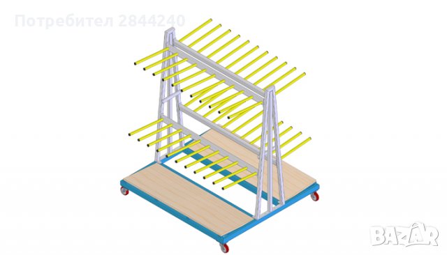 Количка за вертикални алуминиеви и пвц дограма профили, снимка 2 - Други инструменти - 38304148