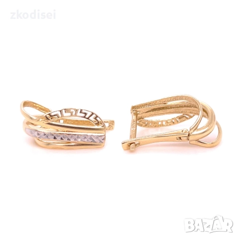 Златни обеци 3,31гр. 14кр. проба:585 модел:34828-1, снимка 2 - Обеци - 52248133