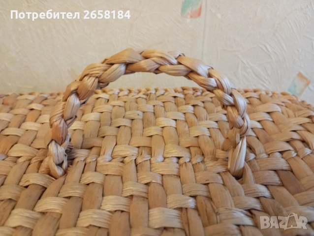Плетена кутия с капак, голяма., снимка 6 - Антикварни и старинни предмети - 51945306