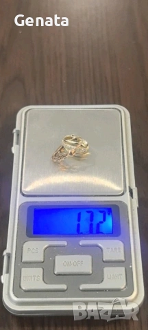 Златни обици за матерял